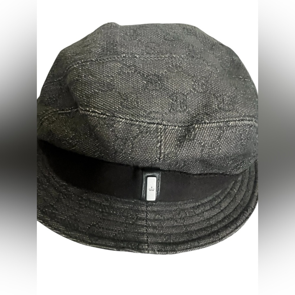 GUCCI GG Pattern Denim Cotton Bucket Hat size M - Picture 7 of 12